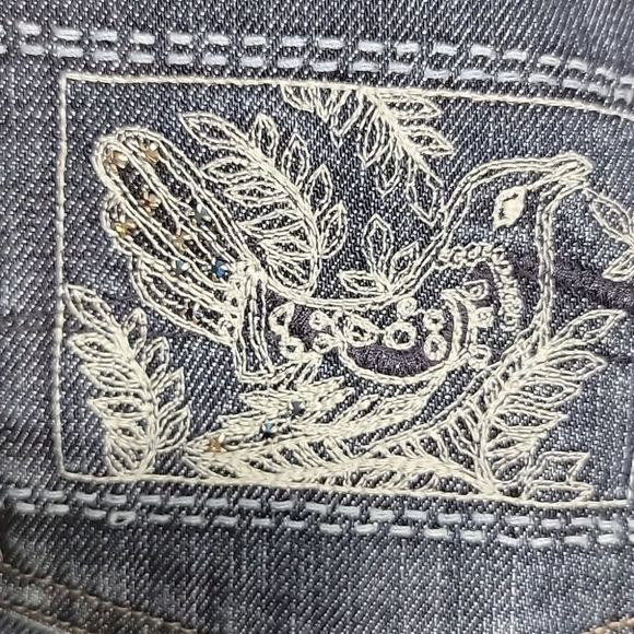 7 for all mankind Straight Leg Embellished Jeans 30 - Picture 4 of 12